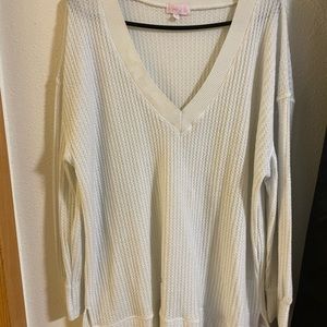 White Pink Lily Sweater